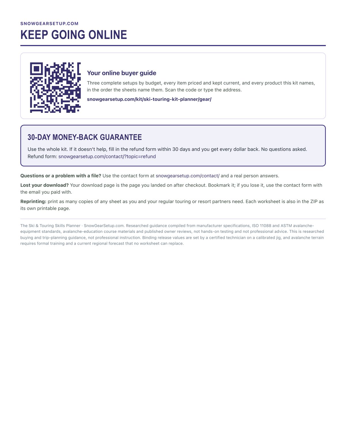 Buyer guide and guarantee